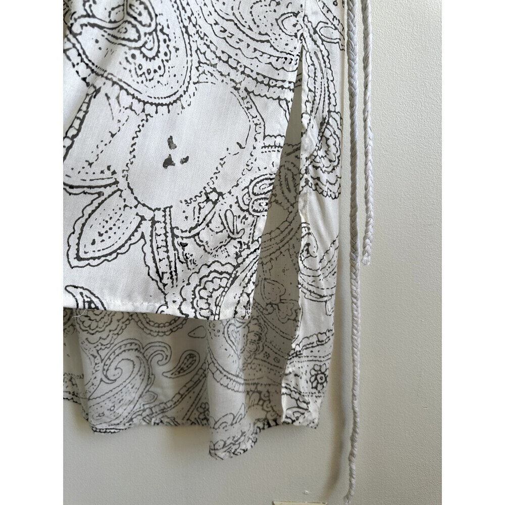 Bohome Women's White Printed High/low Shirt BEACH Dress SIZE S - Picture 7 of 12